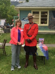 Look who stopped by my book signing in Waterton! (Yes, he's a real RCMP officer)
